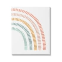 Stupell Industries Minimal Patterned Rainbow Landscape Painting Gallery Wrapped Canvas Art Print Wall Art, 16 x 20