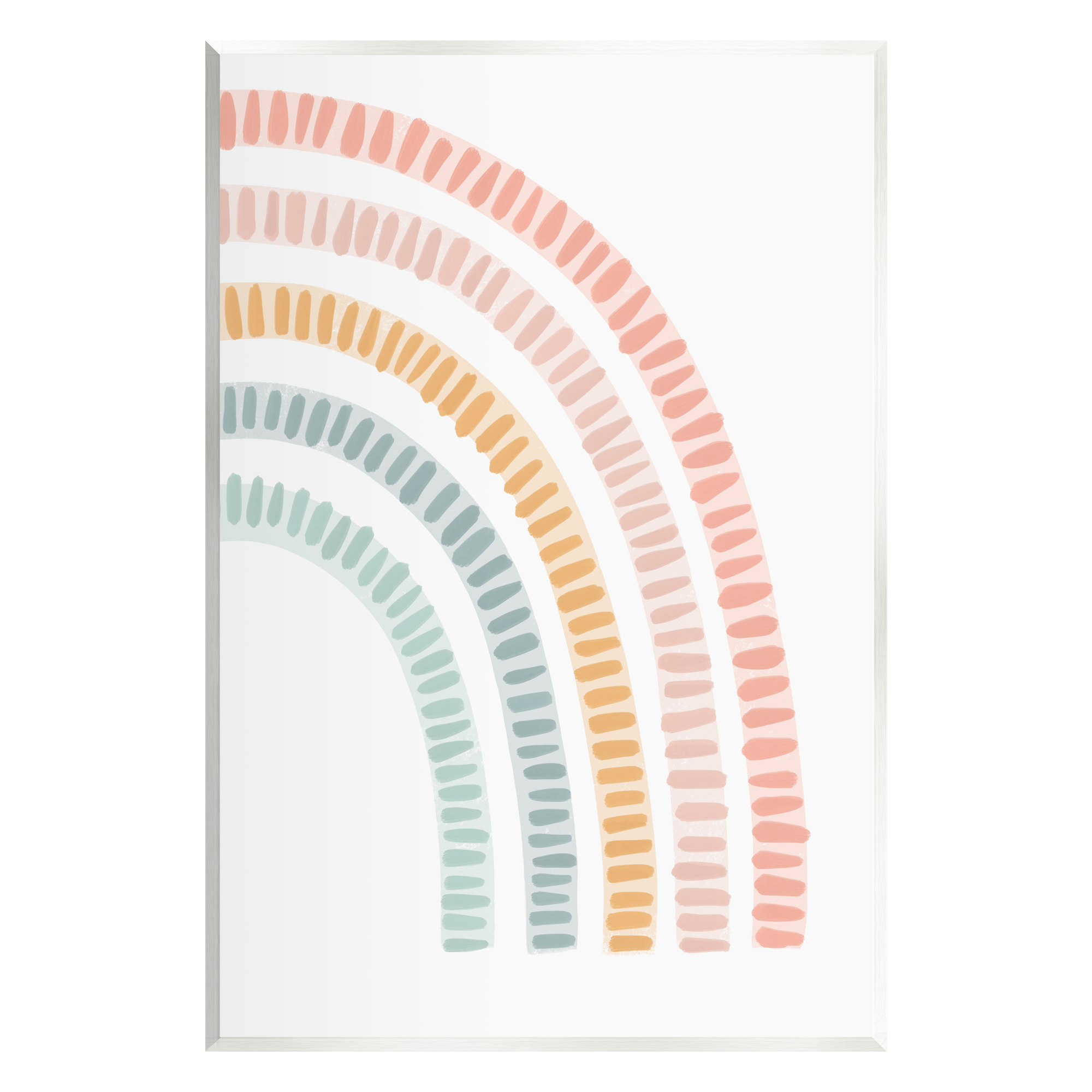Stupell Industries Minimal Patterned Rainbow Landscape Painting Unframed Art Print Wall Art, 10 x 15