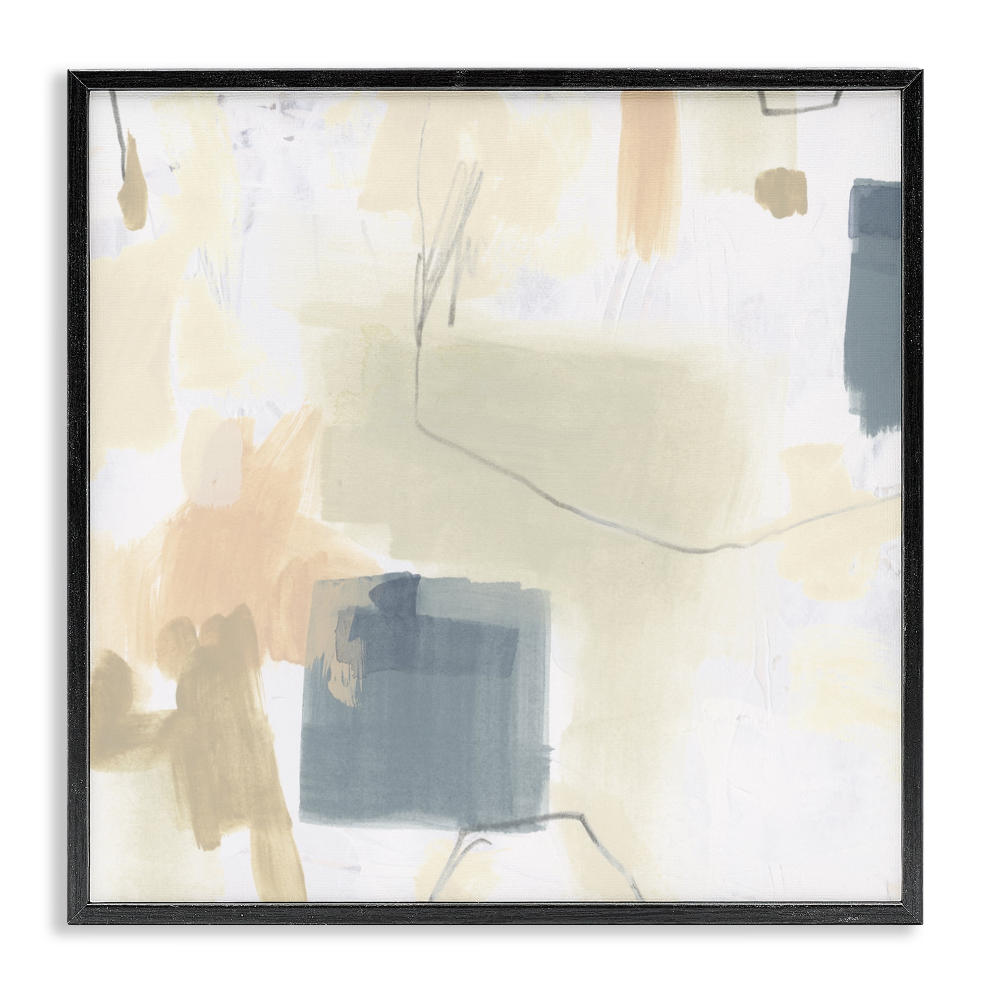Stupell Industries Minimal Plaster Line Black Framed Giclee Art, design by June Erica Vess