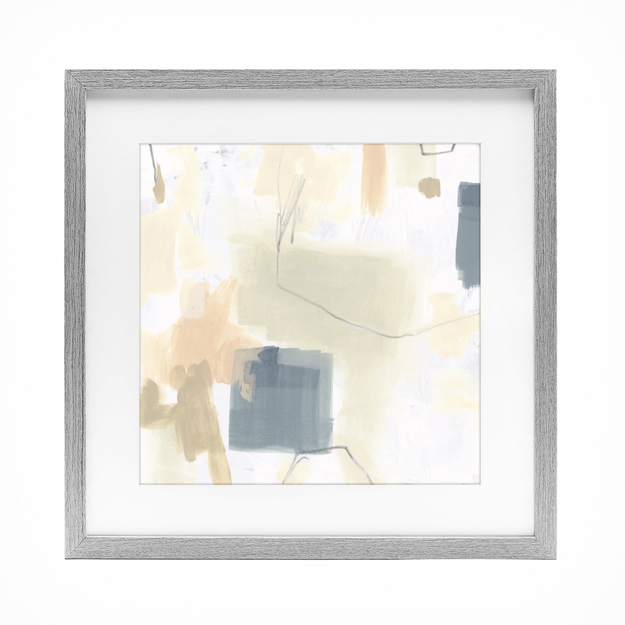 Stupell Industries Minimal Plaster Line Gray Framed Print Under Glass, design by June Erica Vess