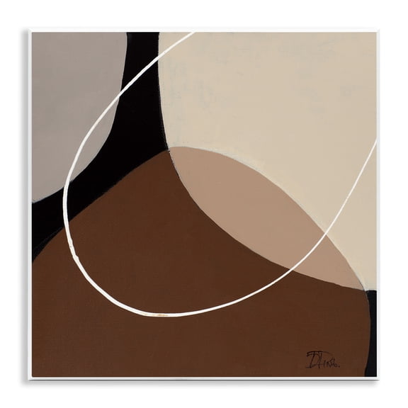 Stupell Industries Minimal Project Abstraction Abstract Painting Unframed Art Print Wall Art, 12 x 12