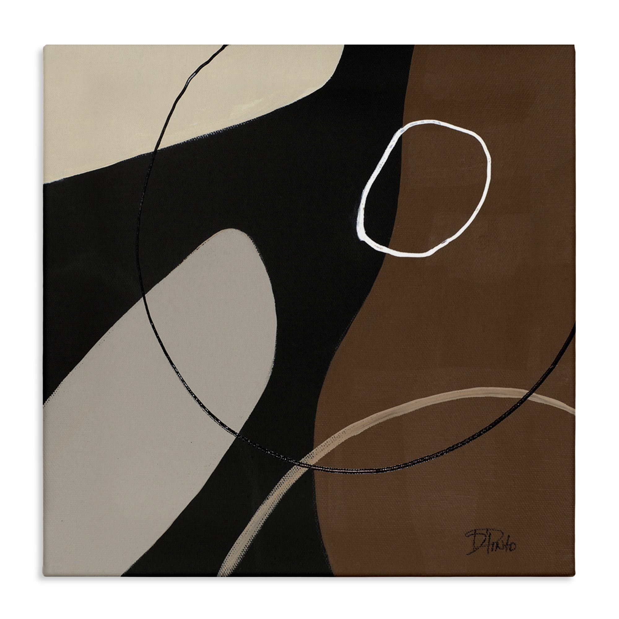 Stupell Industries Minimal Project Shapes Abstract Painting Gallery Wrapped Canvas Art Print Wall Art, 30 x 30