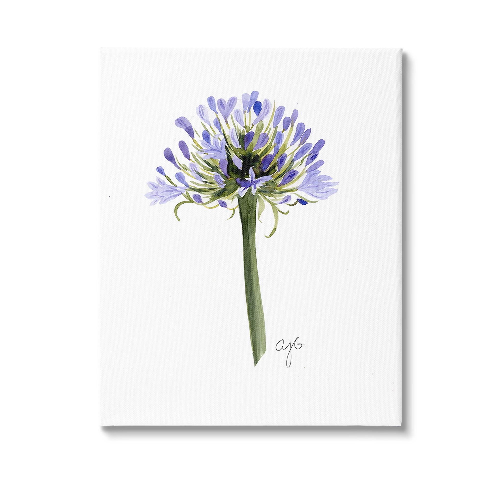 Stupell Industries Minimal Purple Anther Botanical & Floral Painting Gallery Wrapped Canvas Art Print Wall Art, 24 x 30