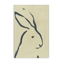 Stupell Industries Minimal Rabbit Doodle Animals & Insects Drawing Gallery Wrapped Canvas Art Print Wall Art, 16 x 24