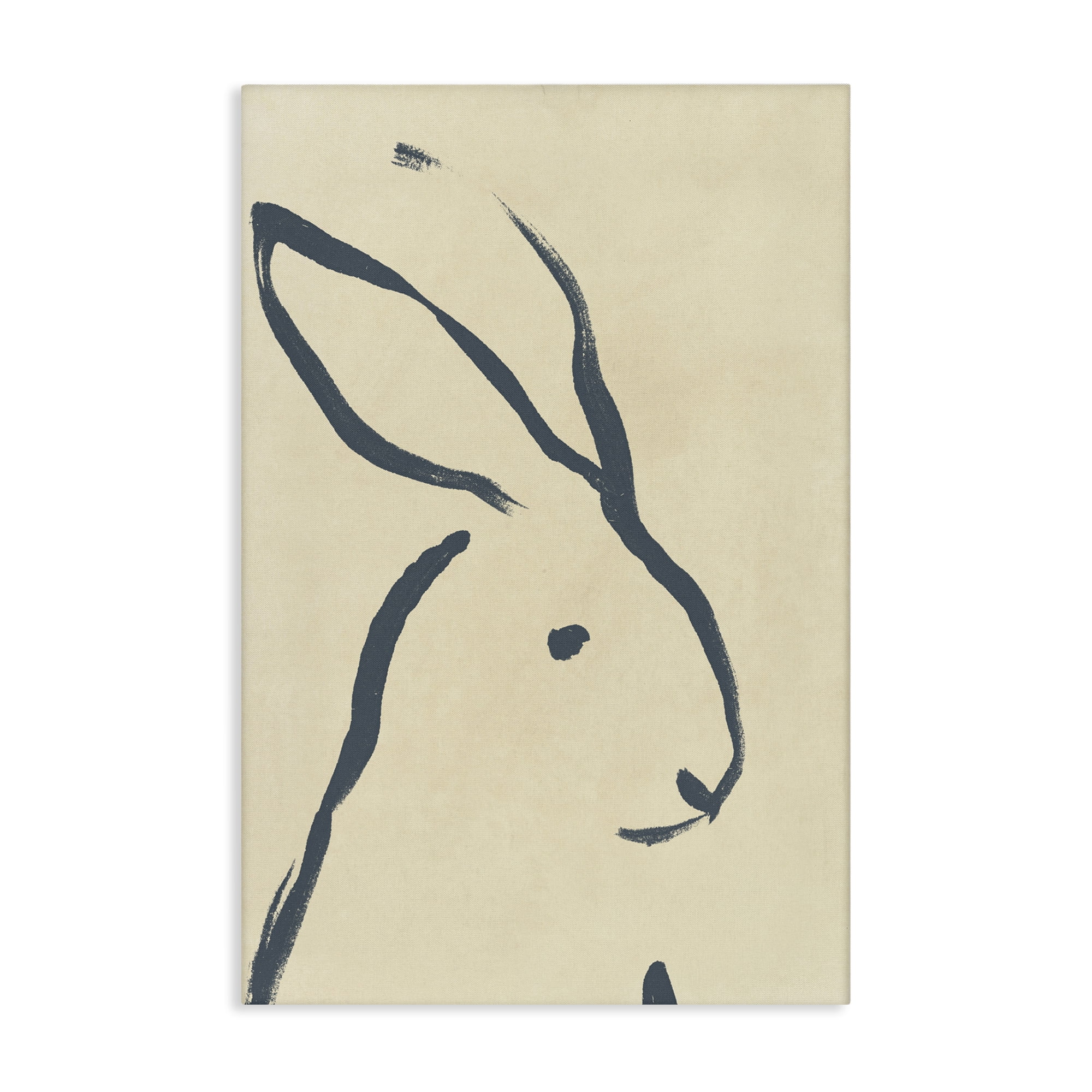 Stupell Industries Minimal Rabbit Doodle Animals & Insects Drawing Gallery Wrapped Canvas Art Print Wall Art, 30 x 45