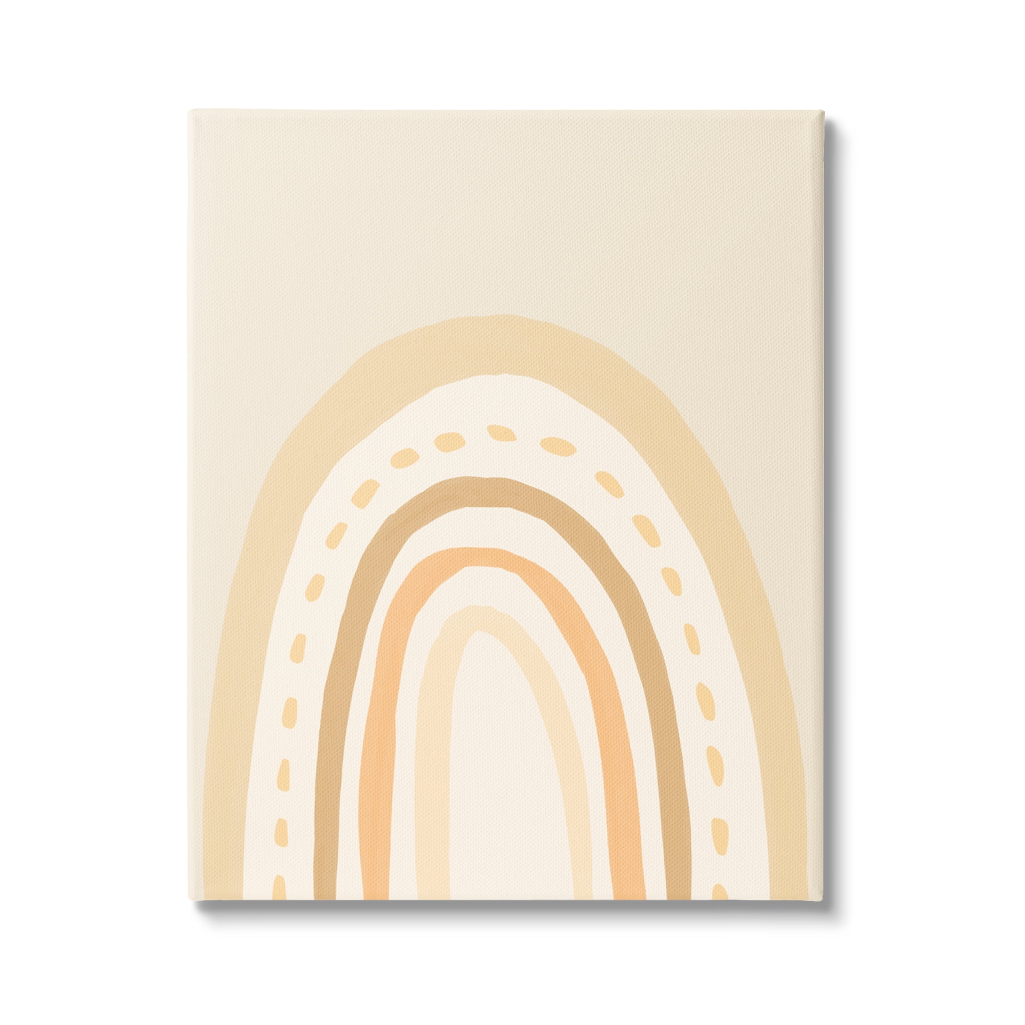 Stupell Industries Minimal Rainbow Stripes Neutral Tones Dashed Lines Graphic Art Gallery Wrapped Canvas Print Wall Art, Design by Heather McLaughlin