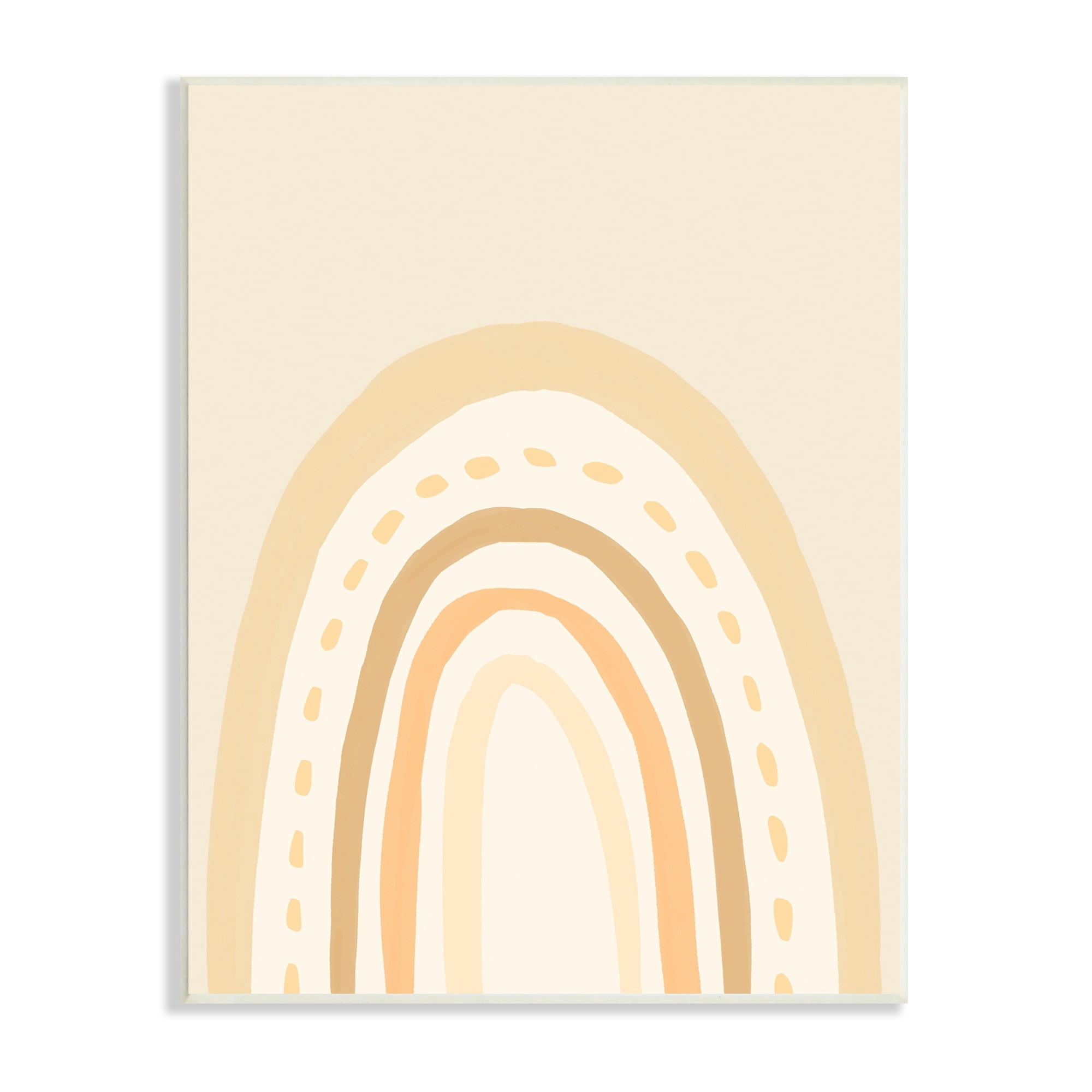 Stupell Industries Minimal Rainbow Stripes Neutral Tones Dashed Lines Graphic Art Unframed Art Print Wall Art, Design by Heather McLaughlin