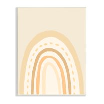 Stupell Industries Minimal Rainbow Stripes Neutral Tones Dashed Lines Graphic Art Unframed Art Print Wall Art, Design by Heather McLaughlin