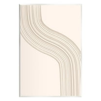 Stupell Industries Minimal Retro Curved Stripes Neutral Beige Tones Graphic Art Unframed Art Print Wall Art, Design by Lettered and Lined