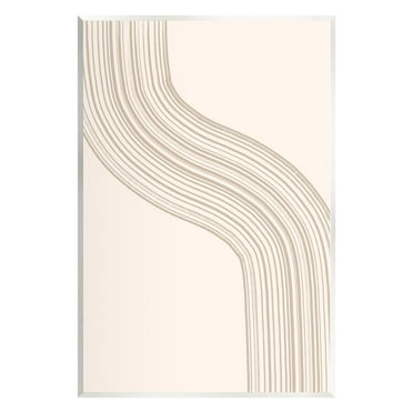 Stupell Industries Minimal Retro Curved Stripes Neutral Beige Tones Graphic Art Unframed Art Print Wall Art, Design by Lettered and Lined