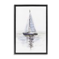 thumbnail image 1 of Stupell Industries Transitional Minimal Sailboat Reflection Black Floating Frame Canvas Art, 17 x 25, by Victoria Barnes, 1 of 8