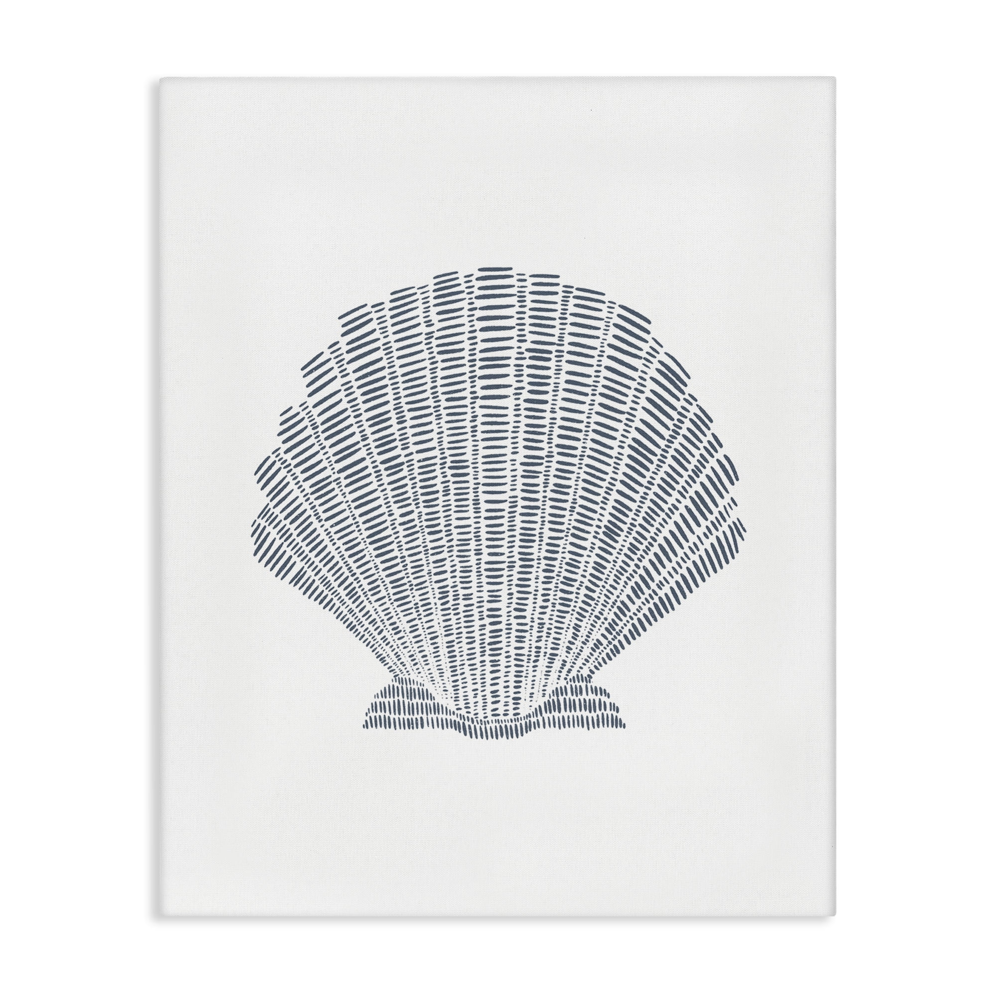 Stupell Industries Minimal Sea Shell Coastal Painting Gallery Wrapped Canvas Art Print Wall Art, 16 x 20