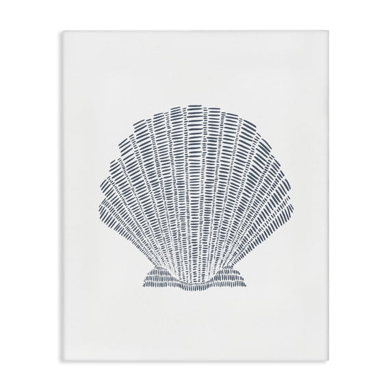 Stupell Industries Coastal Minimal Sea Shell Canvas Art, 16 x 20, by Jetty Home LLC