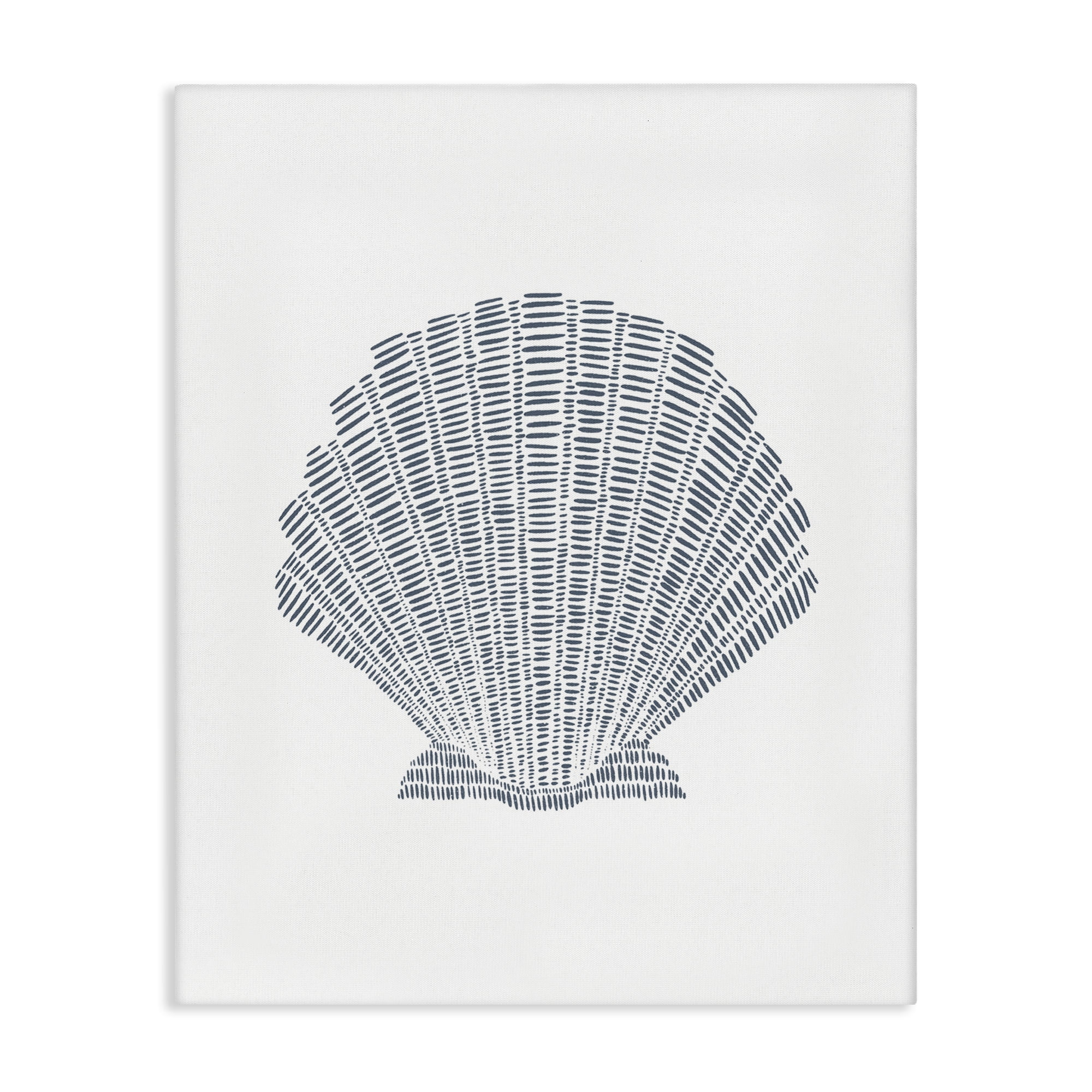 Stupell Industries Minimal Sea Shell Coastal Painting Gallery Wrapped Canvas Art Print Wall Art, 30 x 40