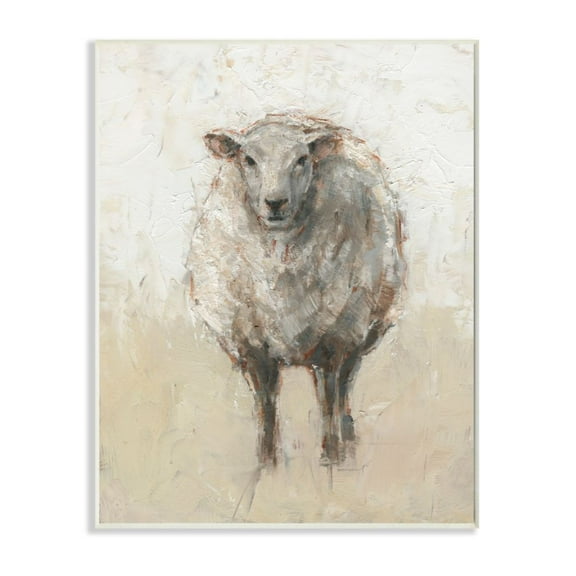 Stupell Industries Minimal Sheep Painting Beige Tan Farm Animal Design by Ethan Harper