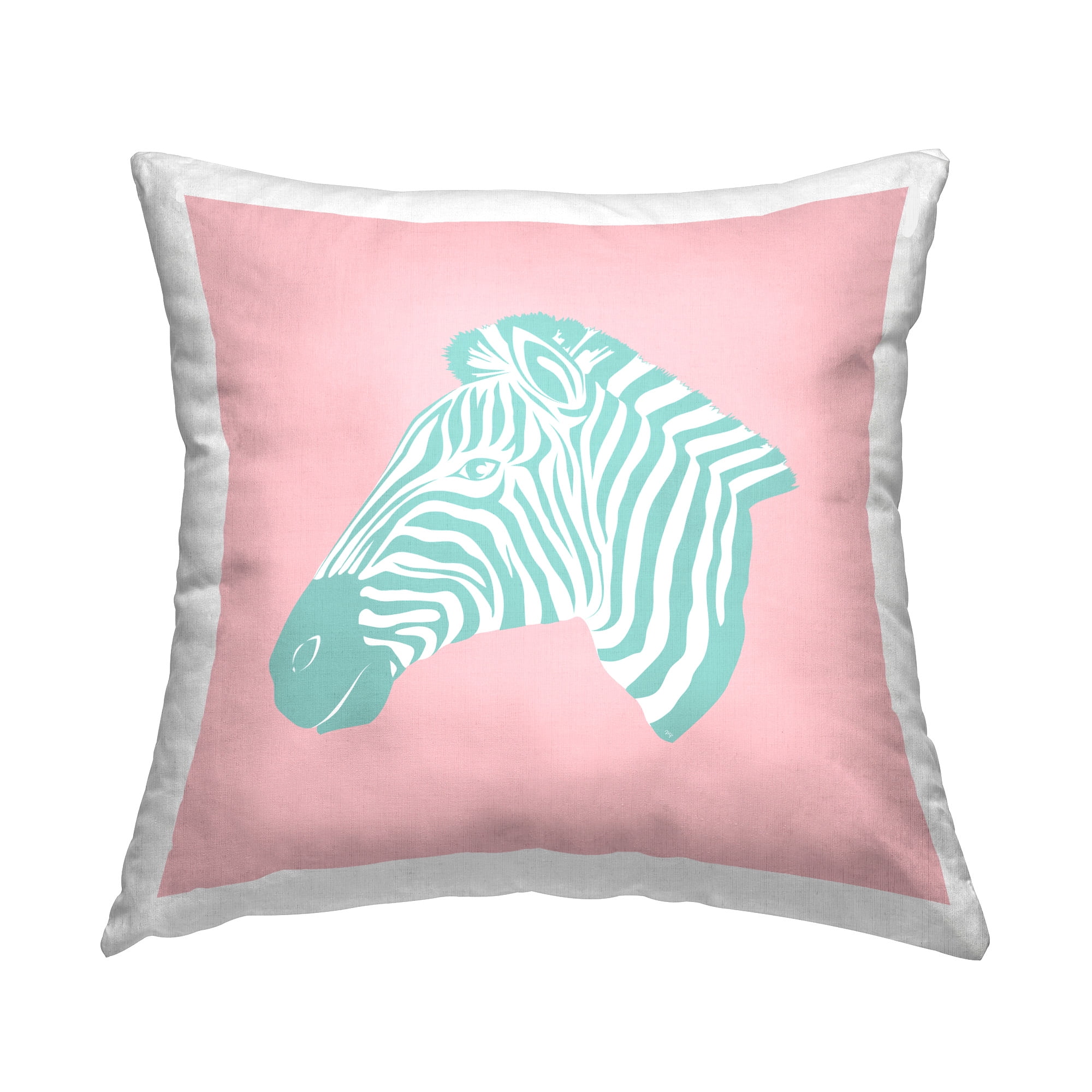 Stupell Industries Minimal Soft Zebra Decorative Printed Throw Pillow Design by Martina Pavlova