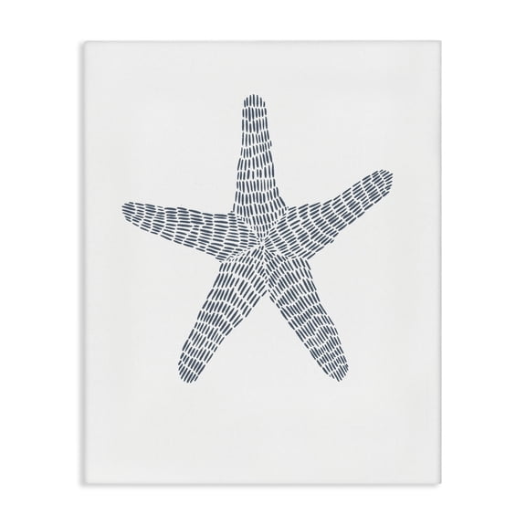 Stupell Industries Minimal Starfish on White Coastal Painting Gallery Wrapped Canvas Art Print Wall Art, 16 x 20