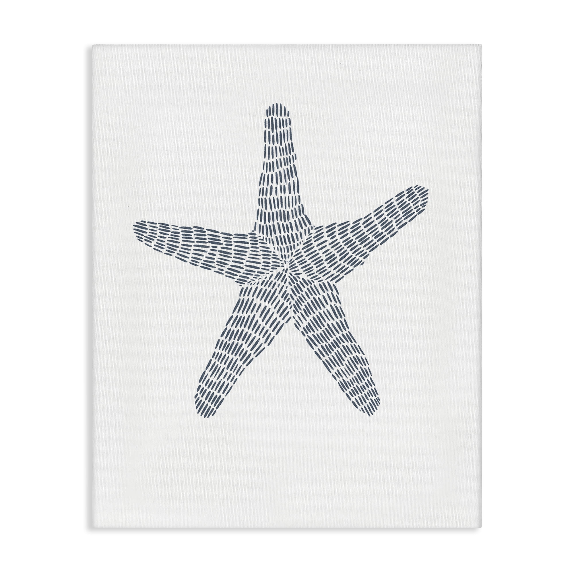 Stupell Industries Minimal Starfish on White Coastal Painting Gallery Wrapped Canvas Art Print Wall Art, 30 x 40