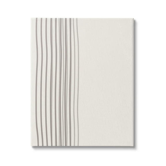 Stupell Industries Minimal Striped Lines Neutral Tone Visual Design Canvas Wall Art, 24 x 30, Design by Kim Allen