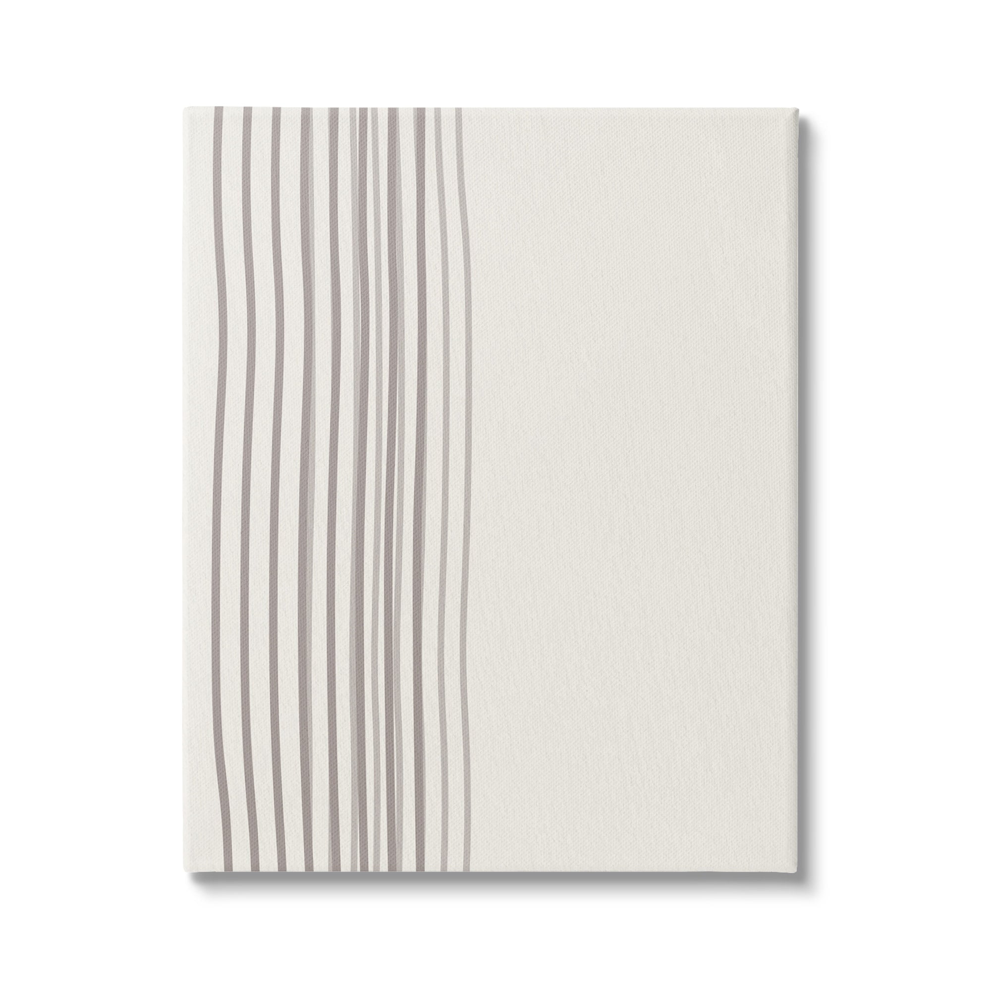 Stupell Industries Minimal Striped Lines Neutral Tone Visual Design Canvas Wall Art, 30 x 40, Design by Kim Allen