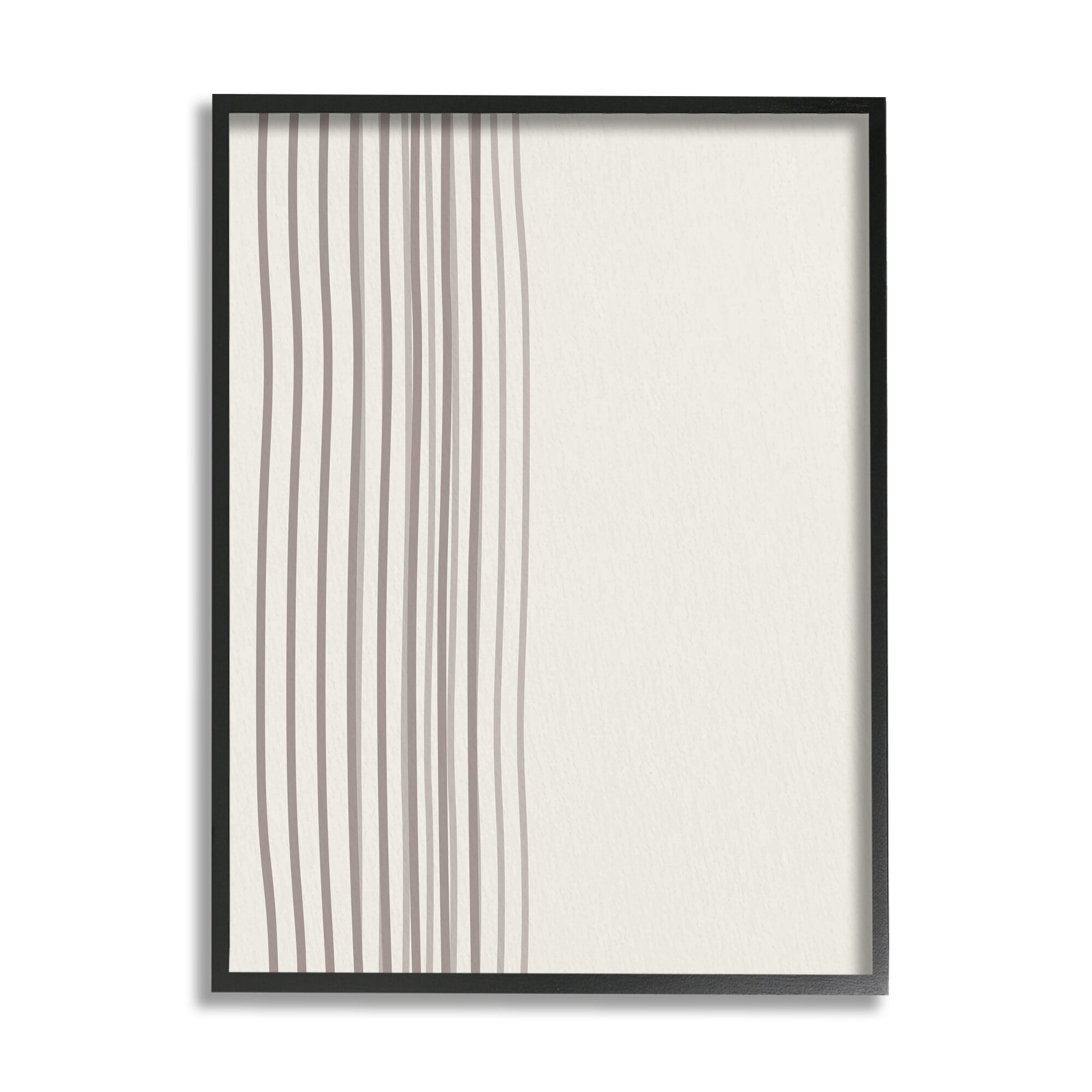 Stupell Industries Minimal Striped Lines Neutral Tone Visual Design Framed Wall Art, 24 x 30, Design by Kim Allen