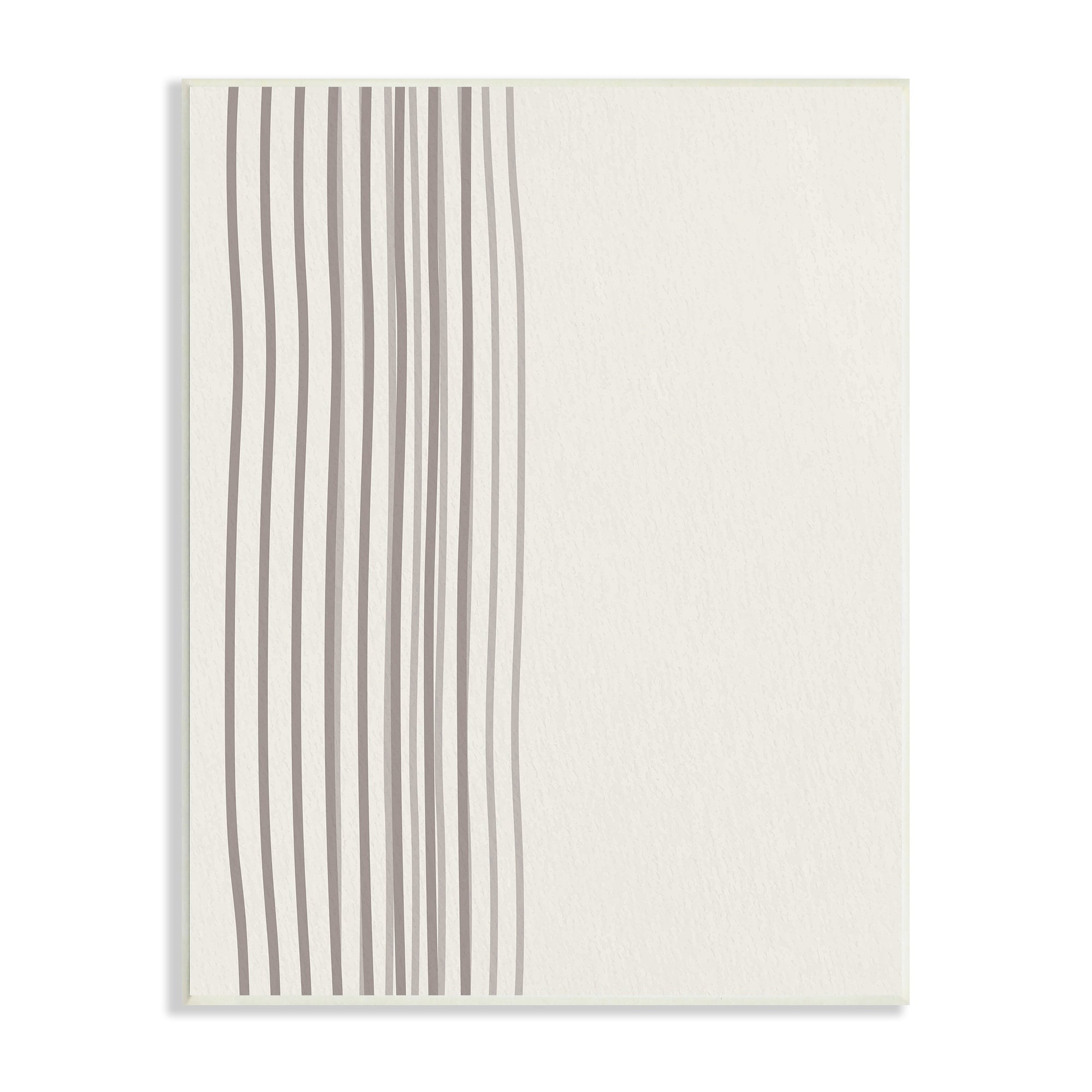 Stupell Industries Minimal Striped Lines Neutral Tone Visual Design Wood Wall Art, 10 x 15, Design by Kim Allen