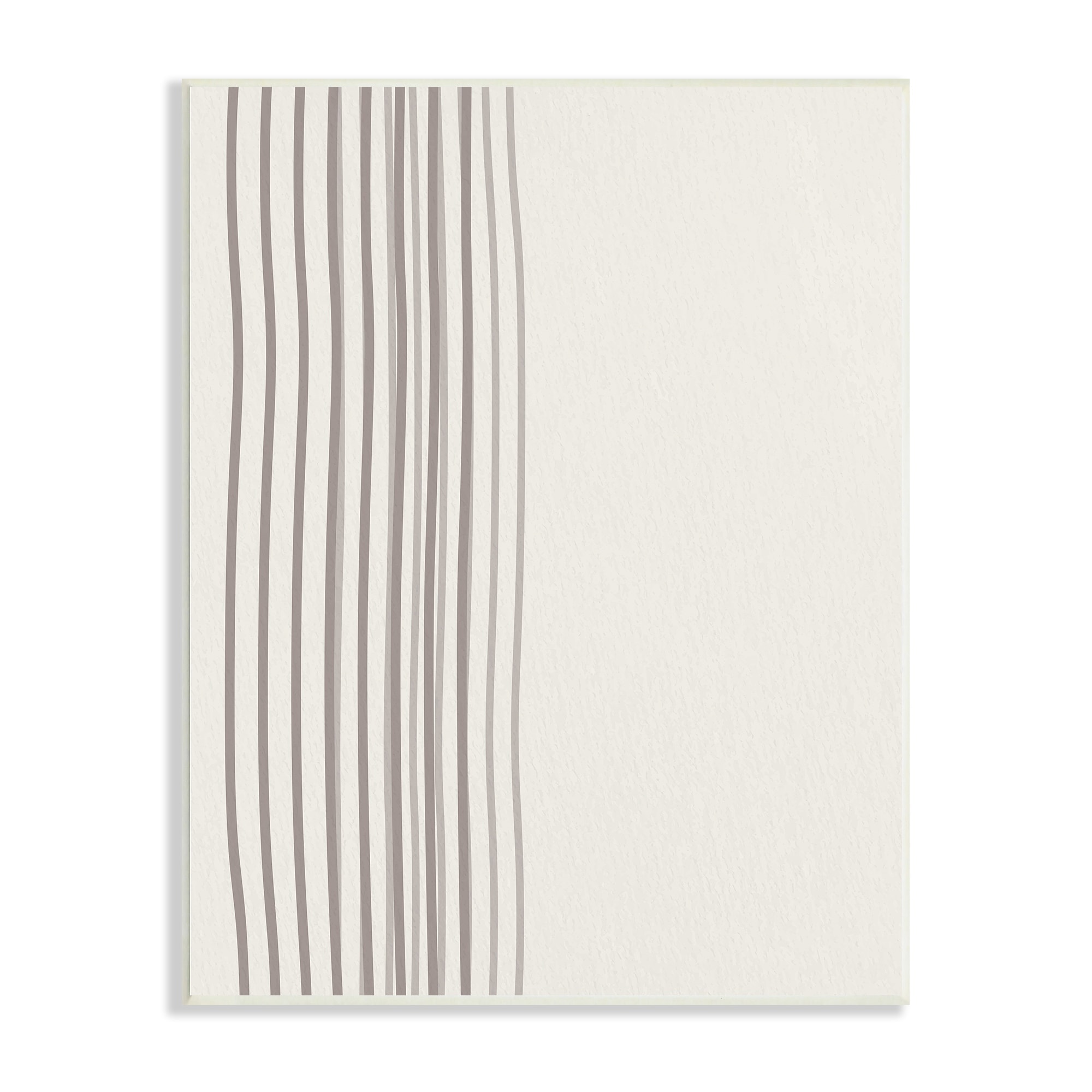 Stupell Industries Minimal Striped Lines Neutral Tone Visual Design Wood Wall Art, 13 x 19, Design by Kim Allen