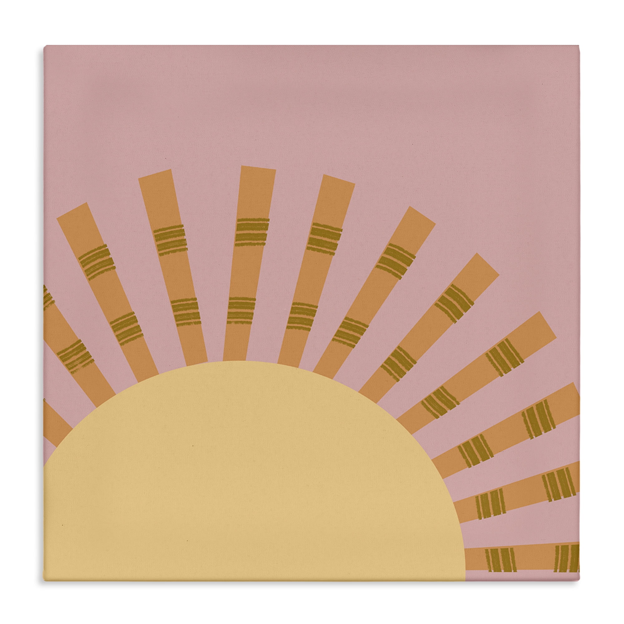 Stupell Industries Minimal Sun Rays Landscape & Nature Painting Wrapped Canvas Art Print Wall Art, 17 x 17
