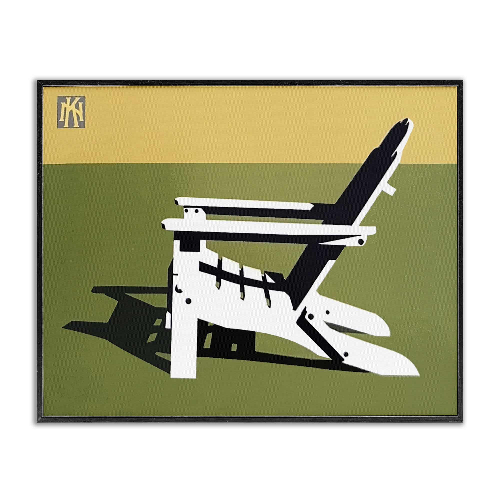 Stupell Industries Minimal Sunlit Lounge Chair Black Framed Giclee Art, design by Jadei Graphics