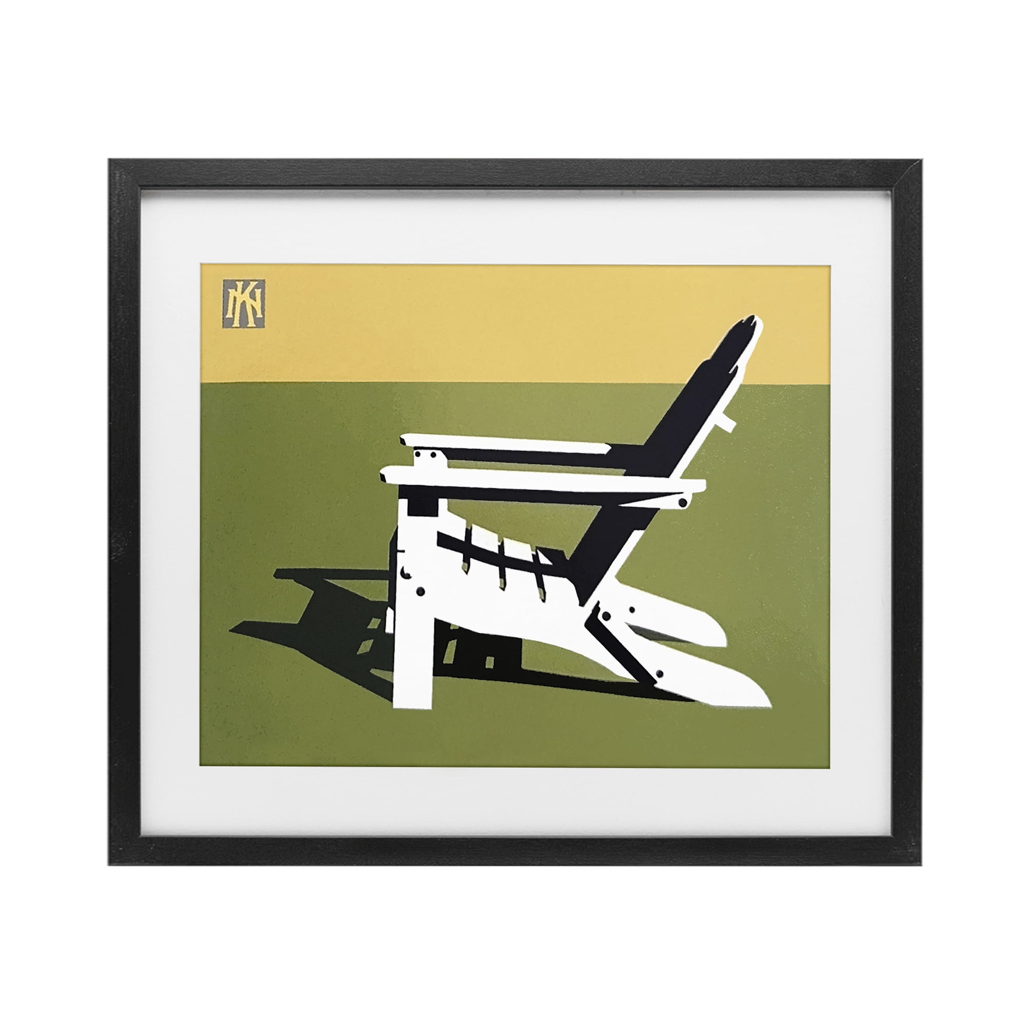 Stupell Industries Minimal Sunlit Lounge Chair Black Framed Print Under Glass, design by Jadei Graphics