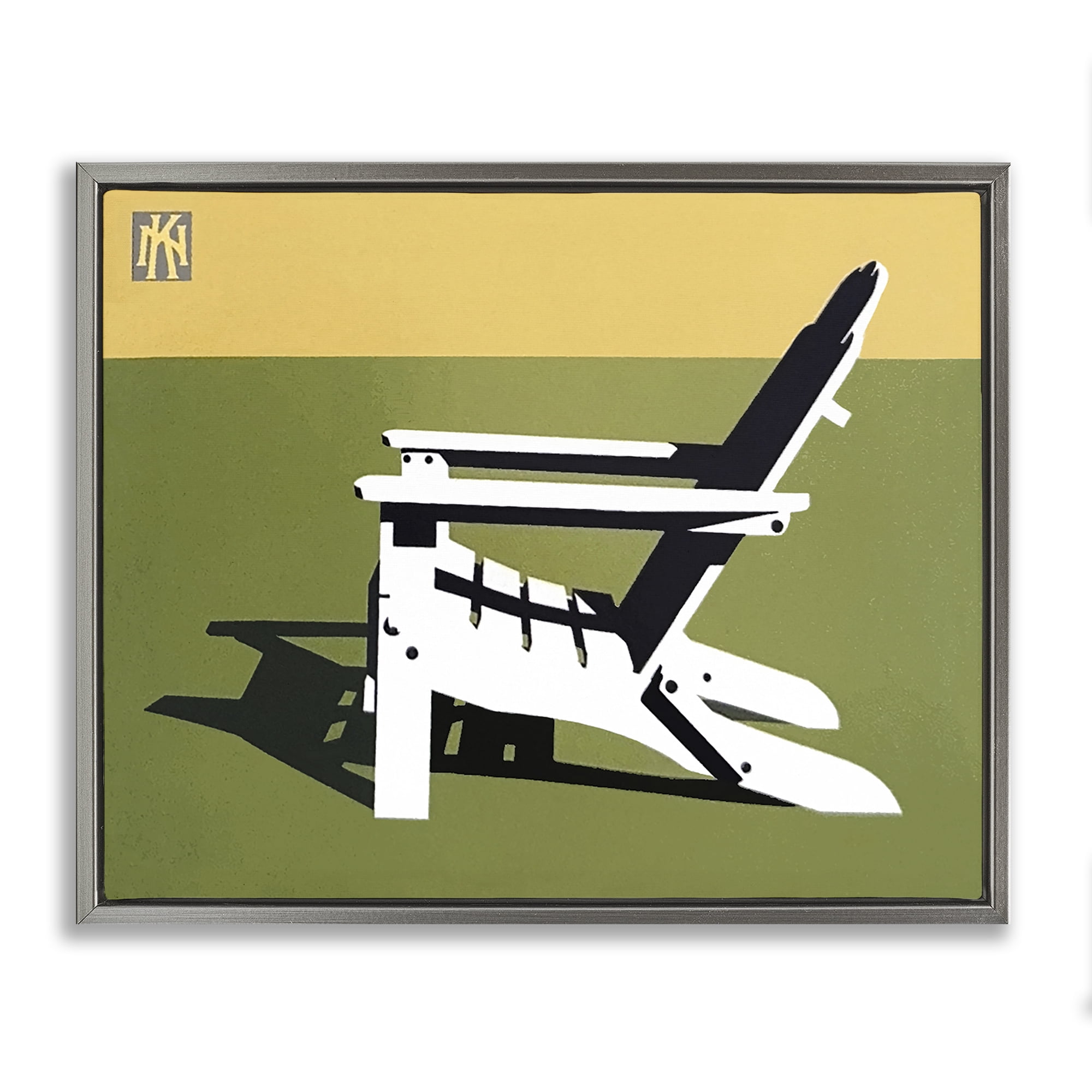 Stupell Industries Minimal Sunlit Lounge Chair Gray Framed Floater Canvas Wall Art, design by Jadei Graphics