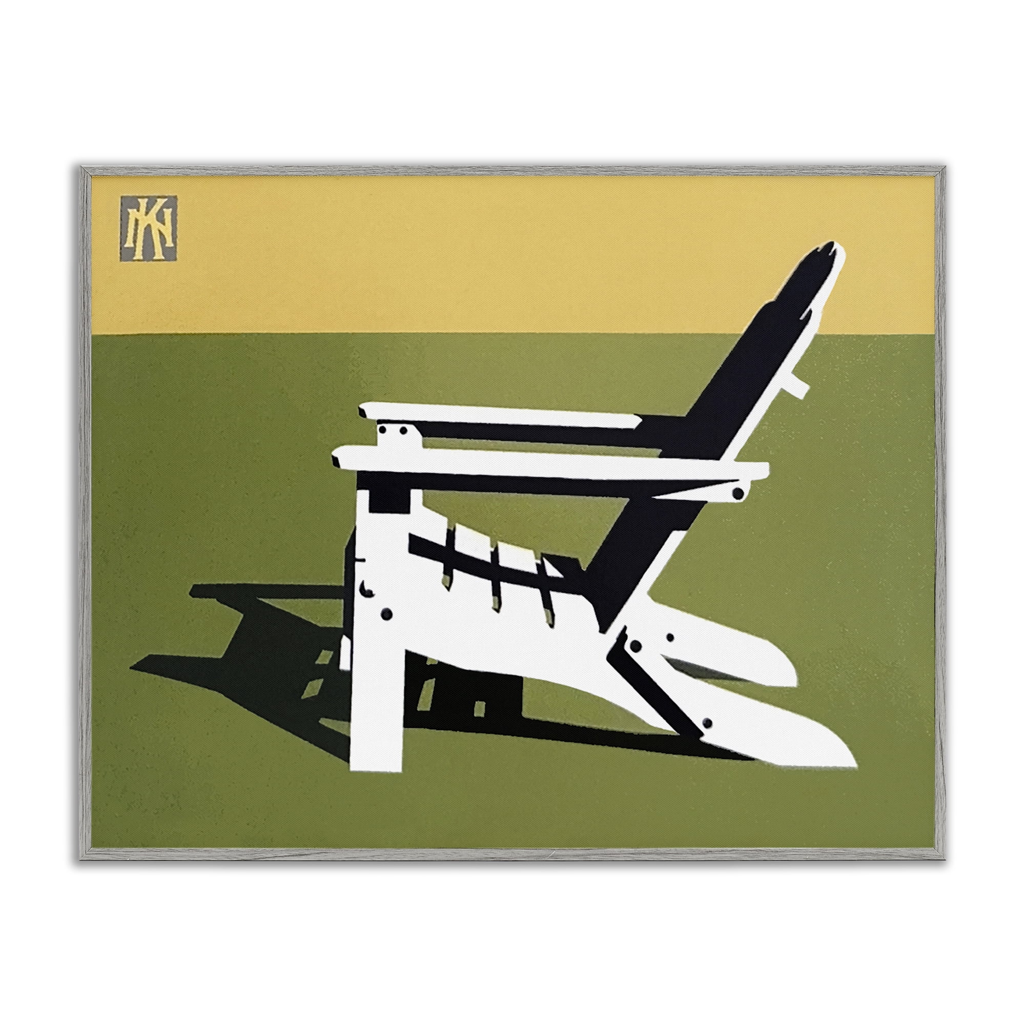 Stupell Industries Minimal Sunlit Lounge Chair Gray Framed Giclee Art, design by Jadei Graphics