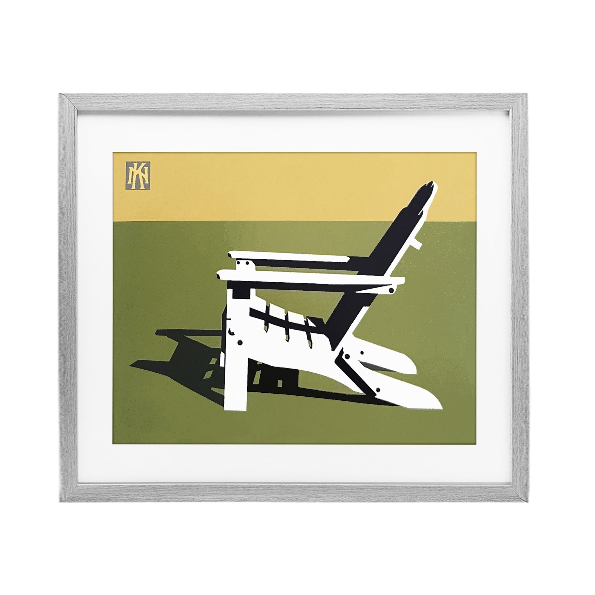 Stupell Industries Minimal Sunlit Lounge Chair Gray Framed Print Under Glass, design by Jadei Graphics