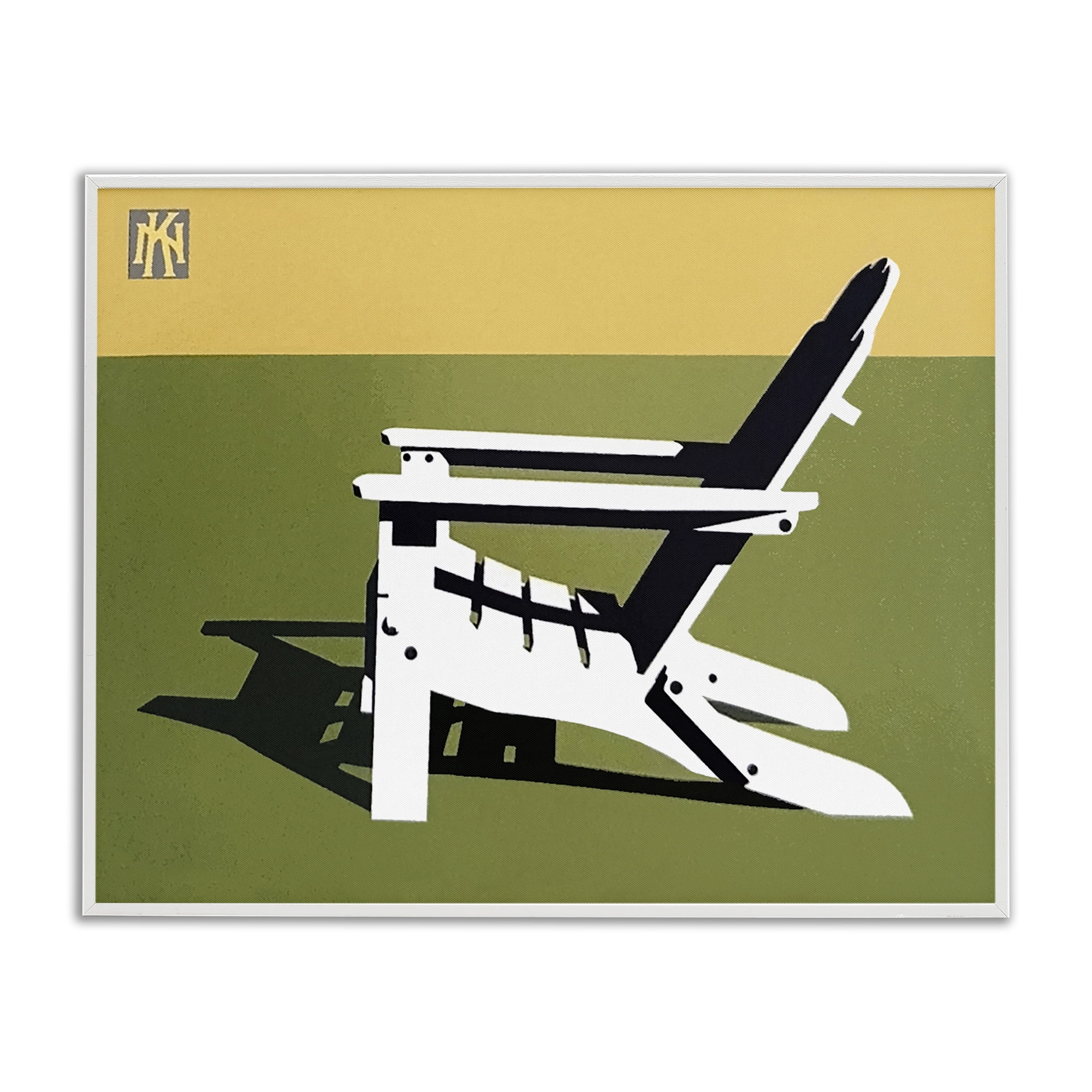Stupell Industries Minimal Sunlit Lounge Chair White Framed Giclee Art, design by Jadei Graphics