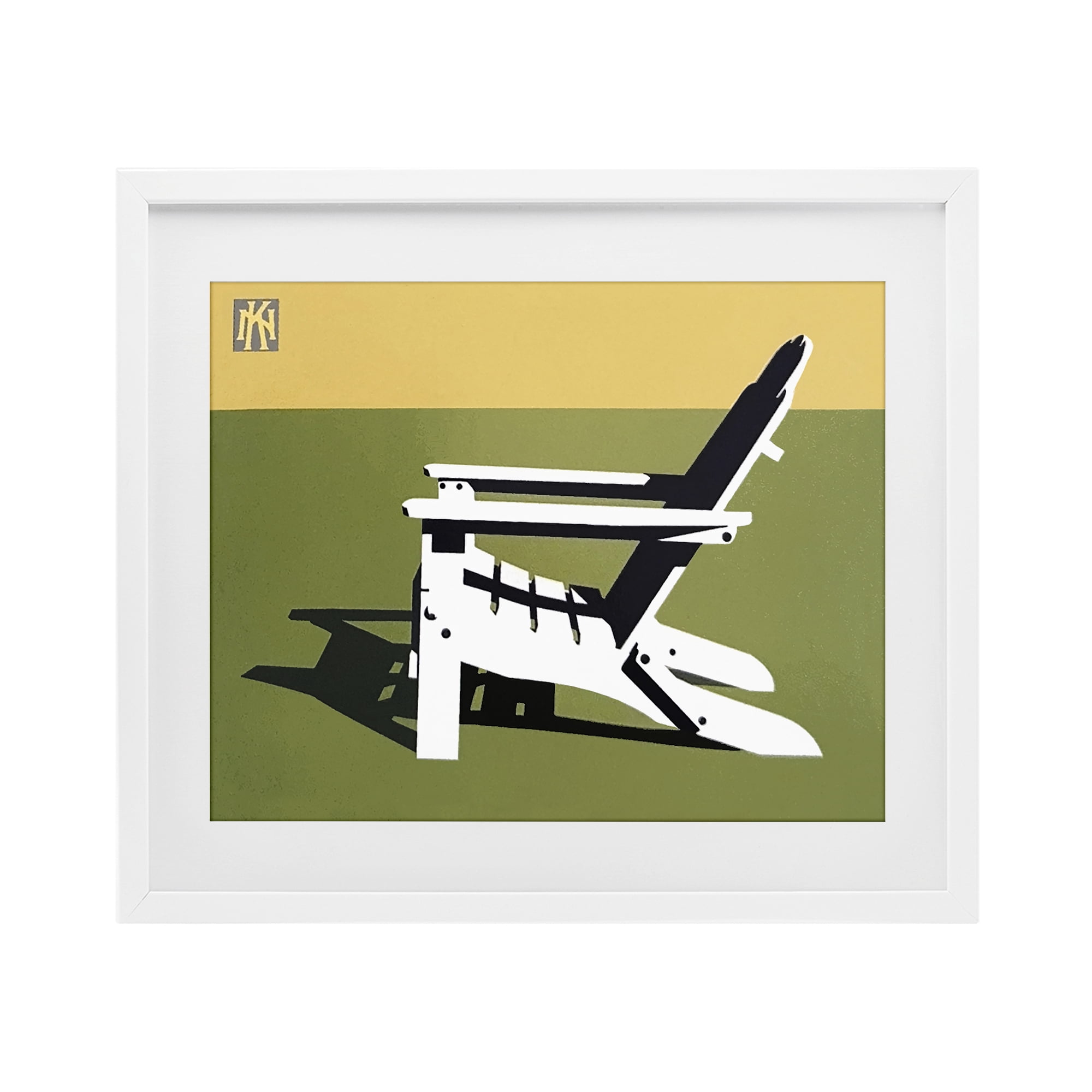 Stupell Industries Minimal Sunlit Lounge Chair White Framed Print Under Glass, design by Jadei Graphics