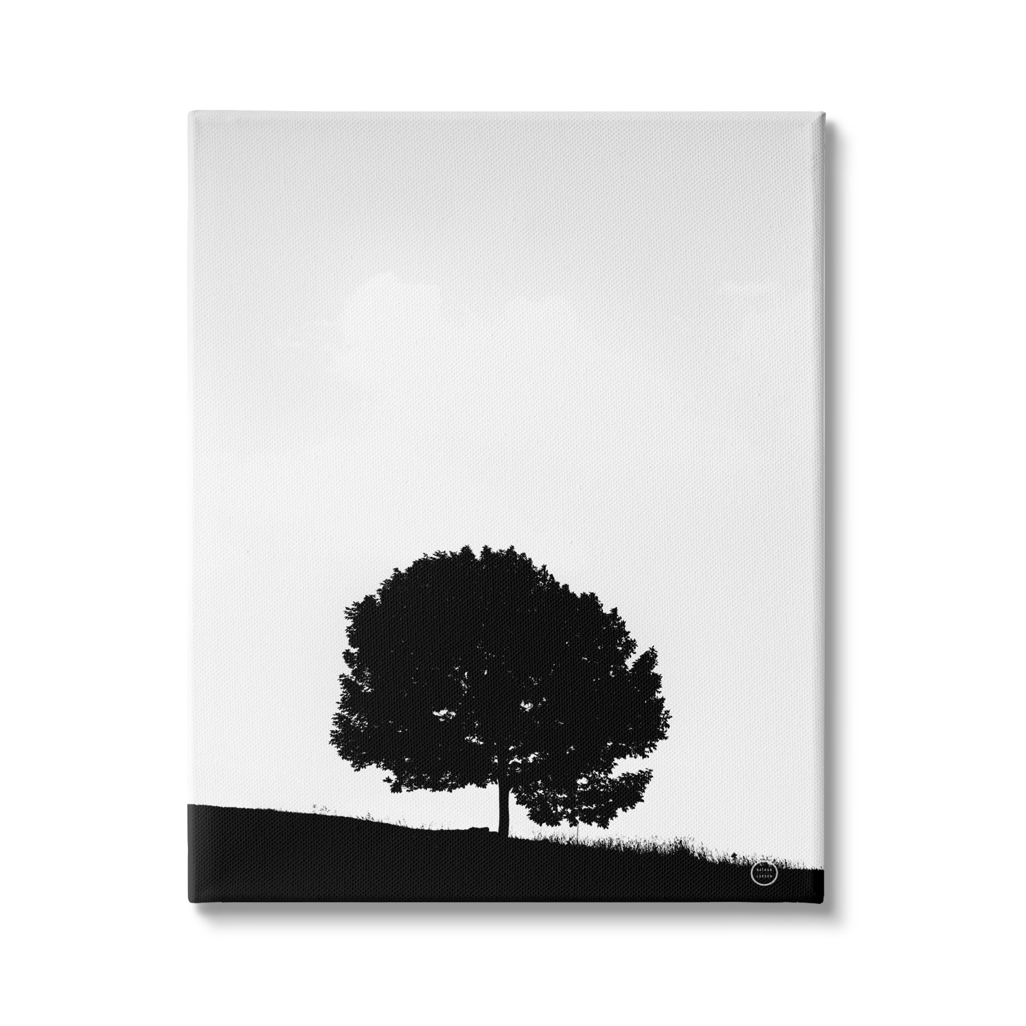 Stupell Industries Minimal Sycamore Tree Silhouette Black White Nature Photography, 24 x 30, Design by Nathan Larson