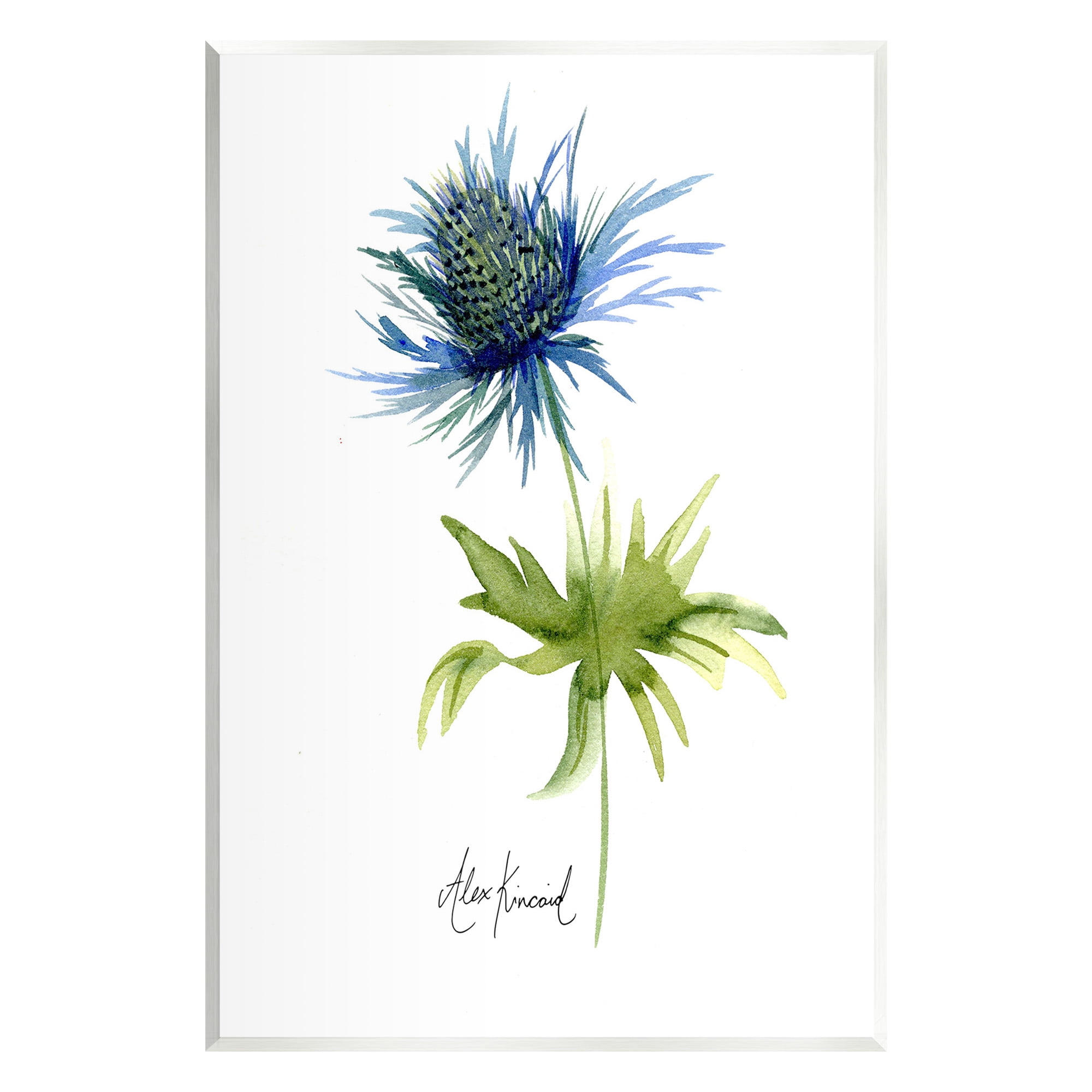 Stupell Industries Minimal Thistle Flower Botanical & Floral Painting Unframed Art Print Wall Art, 13 x 19