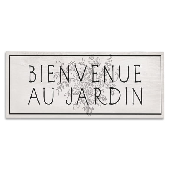 Stupell Industries Minimal Vintage Garden Welcome Canvas Wall Art design by Lil' Rue, 20 x 48