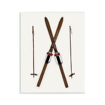 Stupell Industries Minimal Winter Skis Sports Painting Unframed Art Prints Wall Art, 11 x 14
