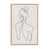Stupell Industries Minimal Woman Line Drawing People Painting Wrapped Canvas Canvas Art Print Wall Art, 16 x 24