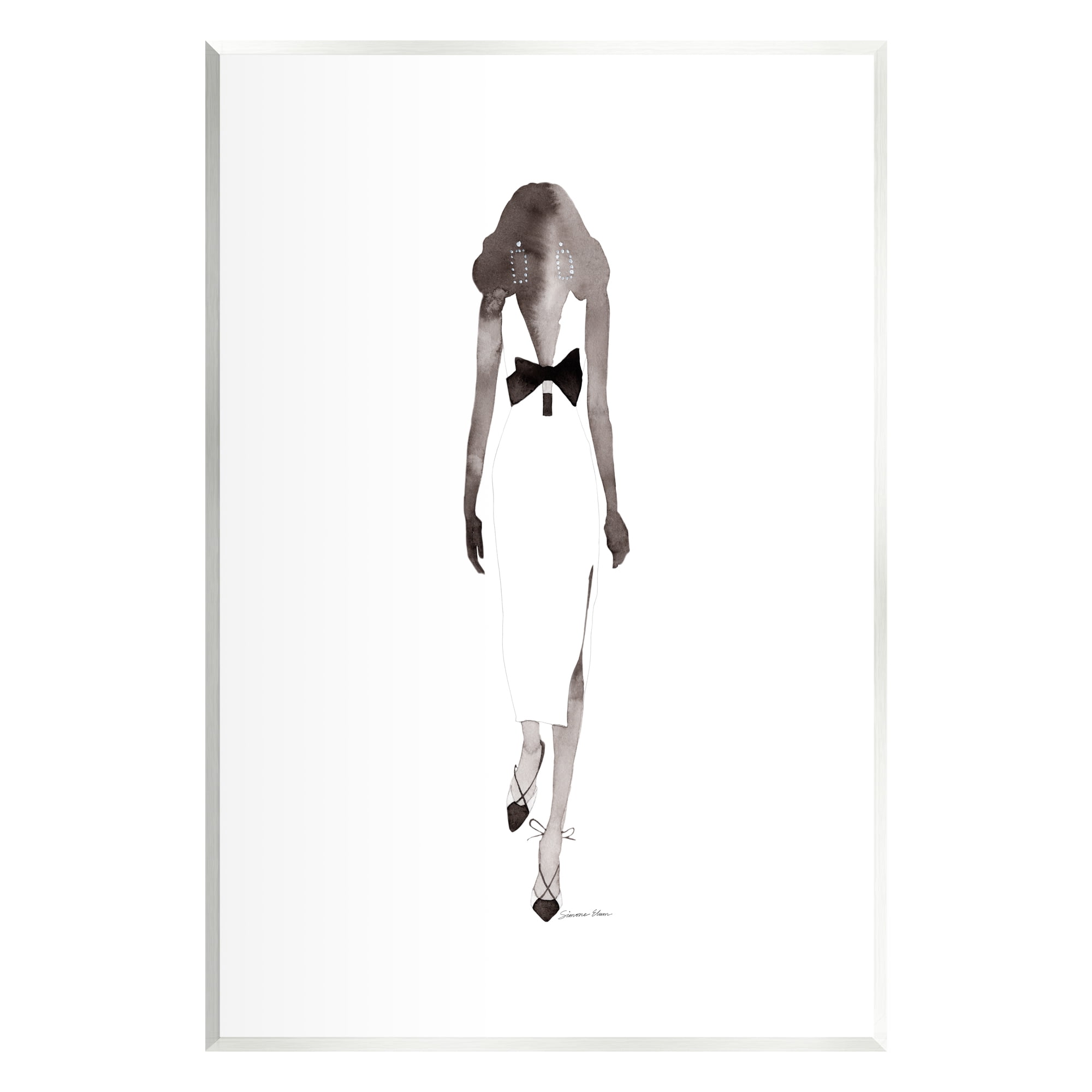 Stupell Industries Minimal Woman on White Beauty & Fashion Painting Unframed Art Print Wall Art, 10 x 15