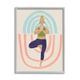 thumbnail image 1 of Stupell Industries Minimal Yoga Exercise Person Pink Blue Pattern , 24 x 30, Design by June Erica Vess, 1 of 5
