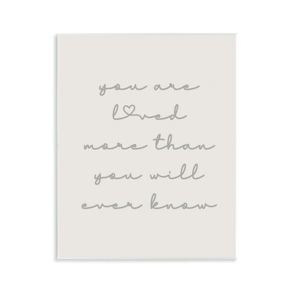 Stupell Industries Minimal You Are Loved Typography Painting Unframed Art Print Wall Art, 11 x 14