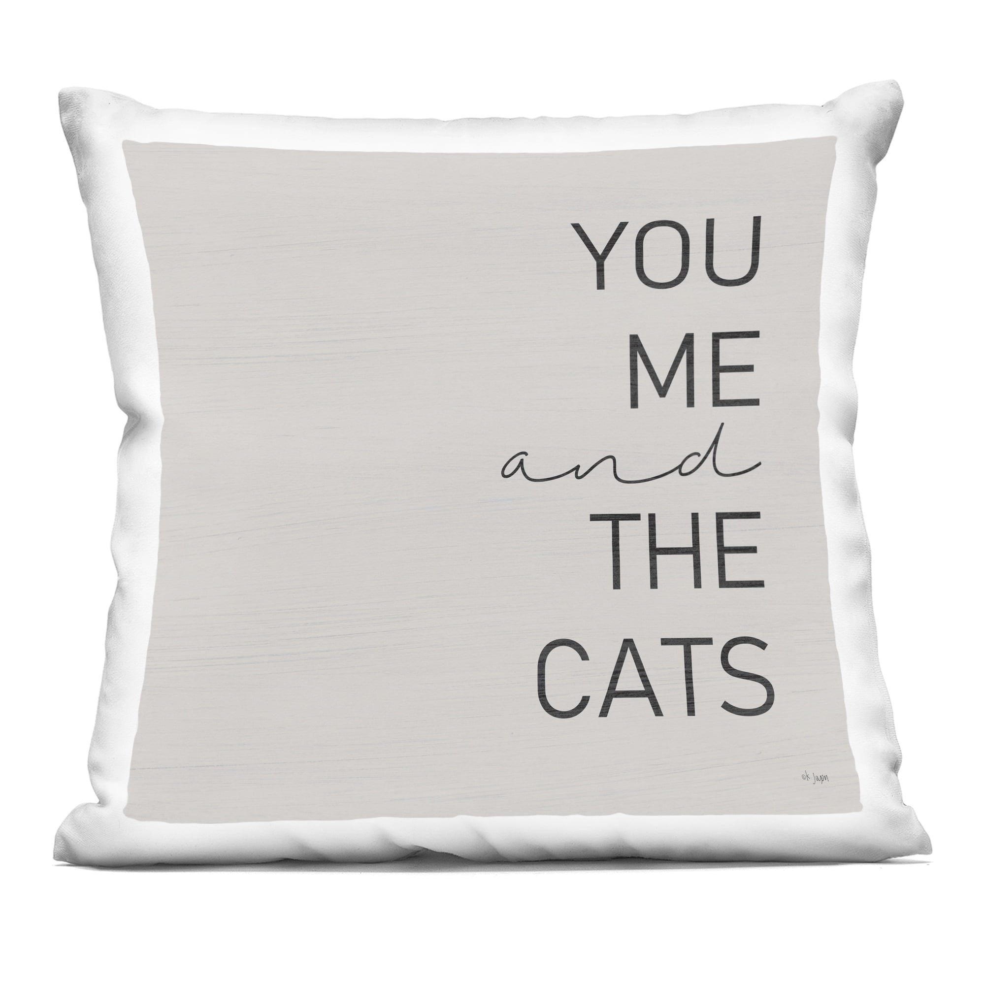 Stupell Industries Minimal You Me & Cats Decorative Printed Throw Pillow, design by Jaxn Blvd.