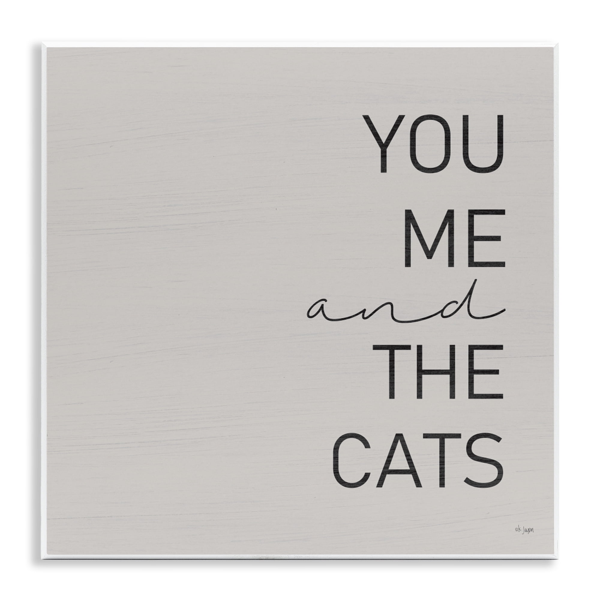 Stupell Industries Minimal You Me & Cats Wall Plaque Art, design by Jaxn Blvd.