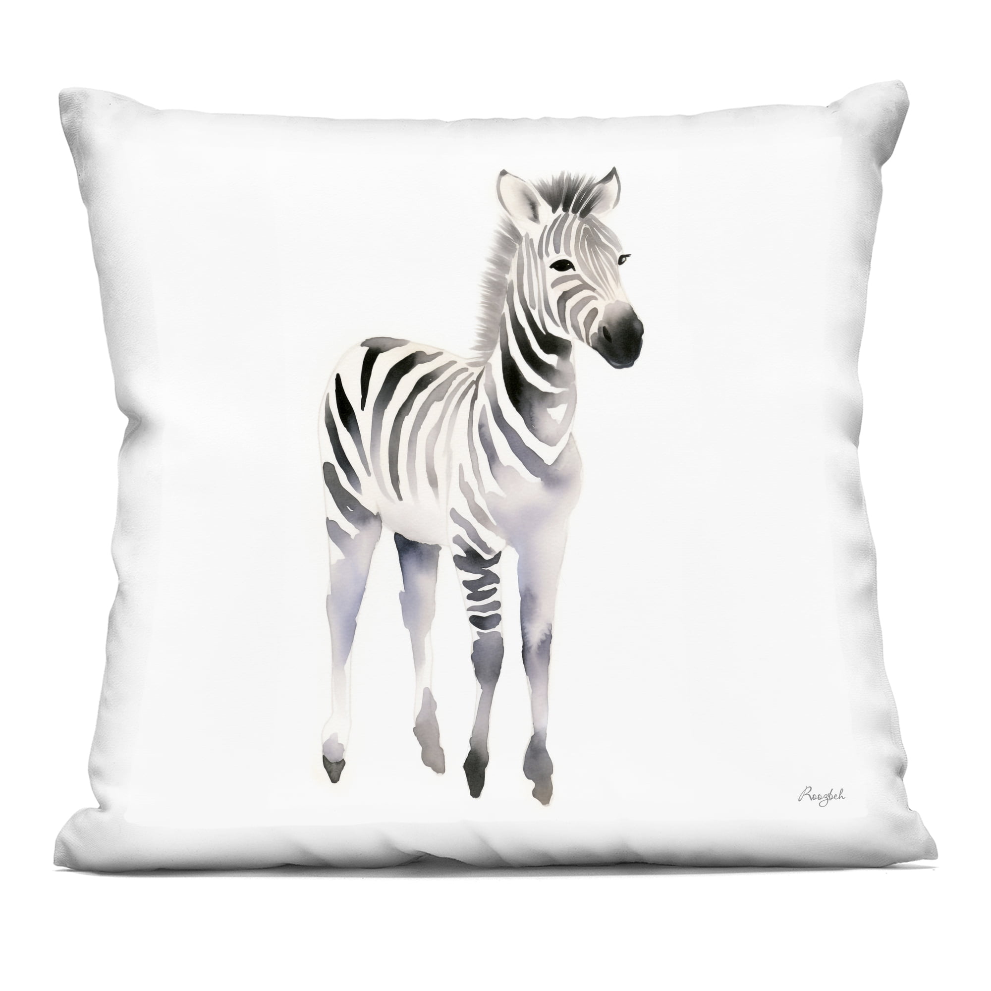 Stupell Industries Minimal Zebra Foal Decorative Printed Throw Pillow, design by Roozbeh