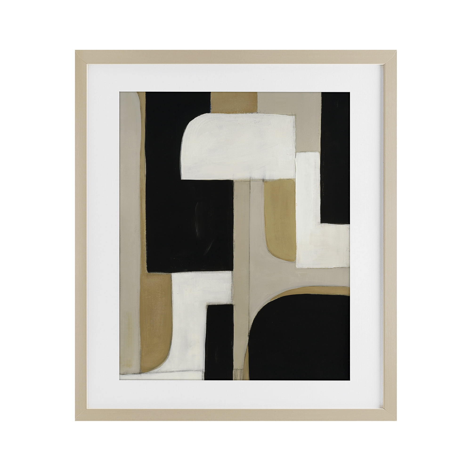Stupell Industries Minimalist Geometrics in Neutrals Birch Framed Print Under Glass, design by Kippi Leonard