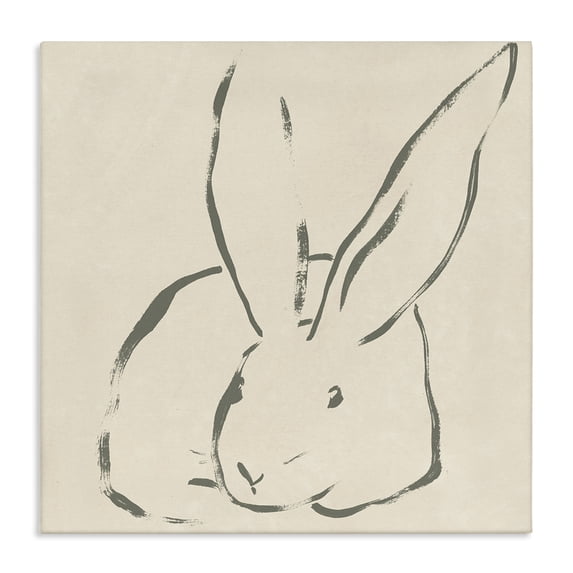 Stupell Industries Minimalist Minimal Bunny Outline Canvas Art, 30 x 30, by June Erica Vess