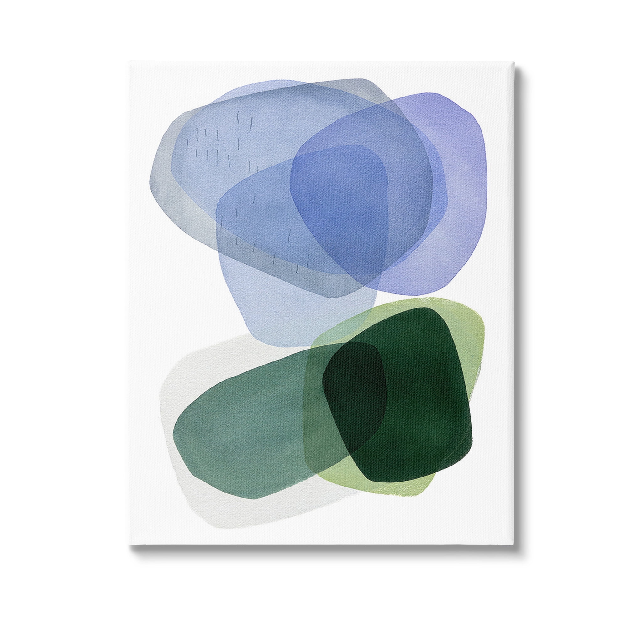 Stupell Industries Minimalist Opaque Shapes Abstract Painting Gallery Wrapped Canvas Art Print Wall Art, 30 x 40