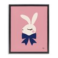 thumbnail image 1 of Stupell Industries Minimalist Rabbit with Ribbon on Pink Black Floating Frame Canvas Art, 17 x 21, by Jessica Beck, 1 of 8